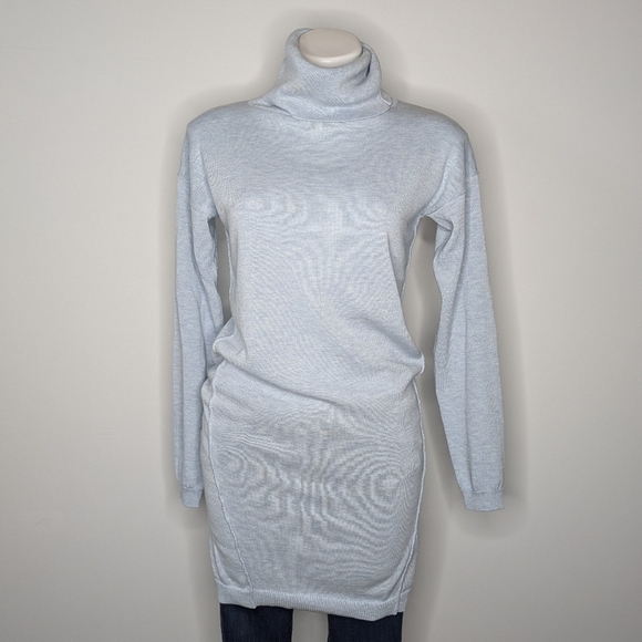 Lole Dresses & Skirts - Lole light blue long sleeve turtleneck sweater dress XS